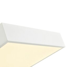 Rackhams Modern 25w Bright LED Flush Square Ceiling Light in Mat White with Opal Diffuser - thumbnail 3