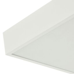 Rackhams Modern 25w Bright LED Flush Square Ceiling Light in Mat White with Opal Diffuser - thumbnail 4