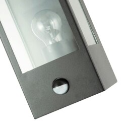 Rackhams Modern Outdoor PIR Sensor Wall Light Fitting with Box Lantern Shape IP44 Rated - thumbnail 4