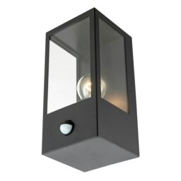Rackhams Modern Outdoor PIR Sensor Wall Light Fitting with Box Lantern Shape IP44 Rated - thumbnail 6