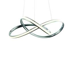 Rackhams Cappio Chrome LED Pendant Lamp 36W(130W) Stunning Designer Hanging Ceiling Light With Elegant Chrome Curves - thumbnail 3
