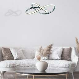 Rackhams Cappio Chrome LED Pendant Lamp 36W(130W) Stunning Designer Hanging Ceiling Light With Elegant Chrome Curves - thumbnail 1