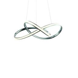 Rackhams Cappio Chrome LED Pendant Lamp 36W(130W) Stunning Designer Hanging Ceiling Light With Elegant Chrome Curves - thumbnail 2