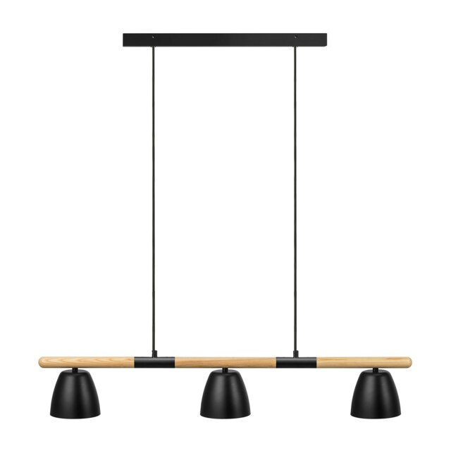Rackhams Theo 3-Rail - Ceiling pendant - Black - Black - Metal - 1 - image 1