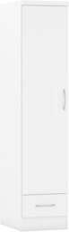 Rackhams Nevada 1 Door 1 Drawer Wardrobe - White Gloss