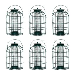 Rackhams Pack of 6 Wild Bird Hanging Nut Feeder with Squirrel Guard - thumbnail 1
