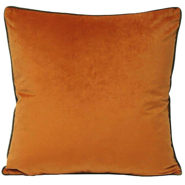 Rackhams Riva Paoletti Meridian Cushion Cover - Pumpkin/Mocha - 55 x 55cm - Pumpkin/Mocha - 100% Polyester - image 1