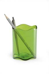 Rackhams TREND Pen Pot Pencil Holder Desk Tidy Organiser - 6 Pack - Clear Green