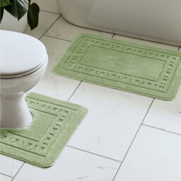 Rackhams Armoni Bath & Pedestal Mat Set - Grey - thumbnail 5