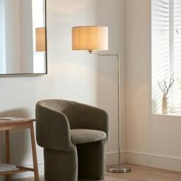 Rackhams Marston Satin Nickel Floor Lamp - thumbnail 1