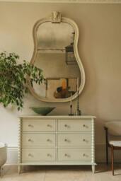 Rackhams Cromwell Large 6 Drawer Chest of Drawers with Bobbin Design - Pale Olive, Green - thumbnail 2