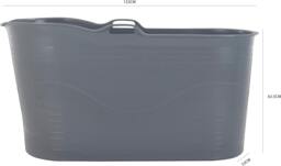 Rackhams Bathtub Adults Freestanding Bath for Hot Bath and Ice Bath for Small Bathroom Grey - thumbnail 2
