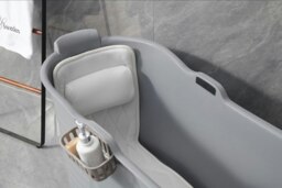 Rackhams Bathtub Adults Freestanding Bath for Hot Bath and Ice Bath for Small Bathroom Grey - thumbnail 4