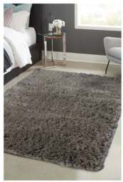Rackhams Soft Washable Grey Shaggy Rug - SA-04 - 140X200 cm - thumbnail 1