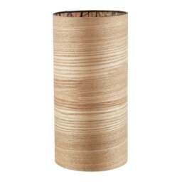 Rackhams Bamboo Wood Effect Table Lamp with Black Woodland Trees Inner Lining - thumbnail 2