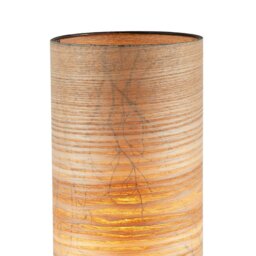 Rackhams Bamboo Wood Effect Table Lamp with Black Woodland Trees Inner Lining - thumbnail 4