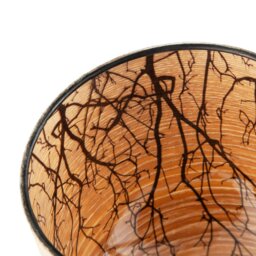 Rackhams Bamboo Wood Effect Table Lamp with Black Woodland Trees Inner Lining - thumbnail 5