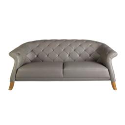 Rackhams Chester sofa in grey leather 6187/6188 - 207 x 104 x 82 - 2 - thumbnail 2