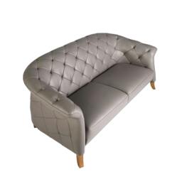 Rackhams Chester sofa in grey leather 6187/6188 - 207 x 104 x 82 - 2 - thumbnail 6