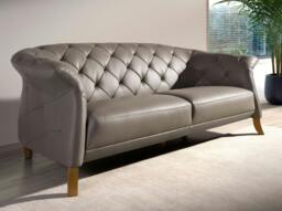 Rackhams Chester sofa in grey leather 6187/6188 - 207 x 104 x 82 - 2 - thumbnail 5
