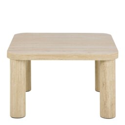 Rackhams Solano Square Coffee Table in Light Travertine 60 x 60 cm - Light Travertine - Brown - 60 - thumbnail 2