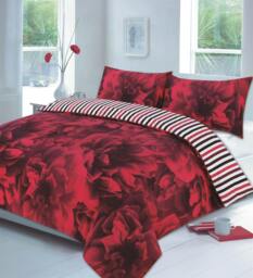 Rackhams Rose Red Duvet Cover Set - King - thumbnail 1