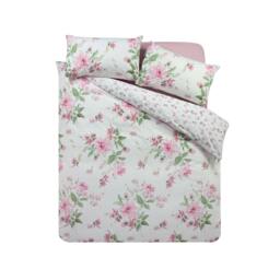 Rackhams Avebury Floral Reversible Duvet Cover Set Cream - Super King - Cream - thumbnail 5