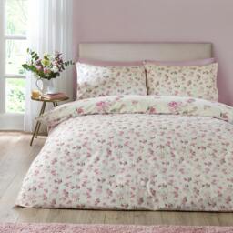 Rackhams Avebury Floral Reversible Duvet Cover Set Cream - Super King - Cream - thumbnail 2