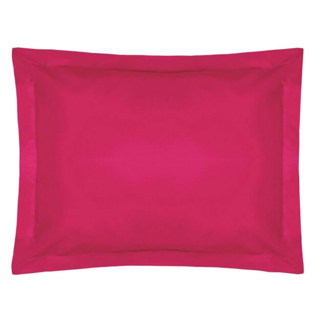 Rackhams Easycare Percale Oxford Pillowcase - Fuchsia - One Size - Fuchsia - 50% Cotton/50% Polyester - image 1