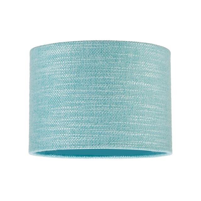 Rackhams Modern Bobbled and Textured Linen Lamp Shade in Light Duck Egg Blue - image 1
