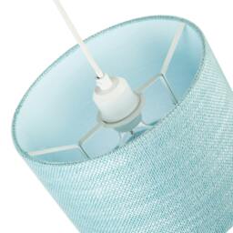 Rackhams Modern Bobbled and Textured Linen Lamp Shade in Light Duck Egg Blue - thumbnail 5