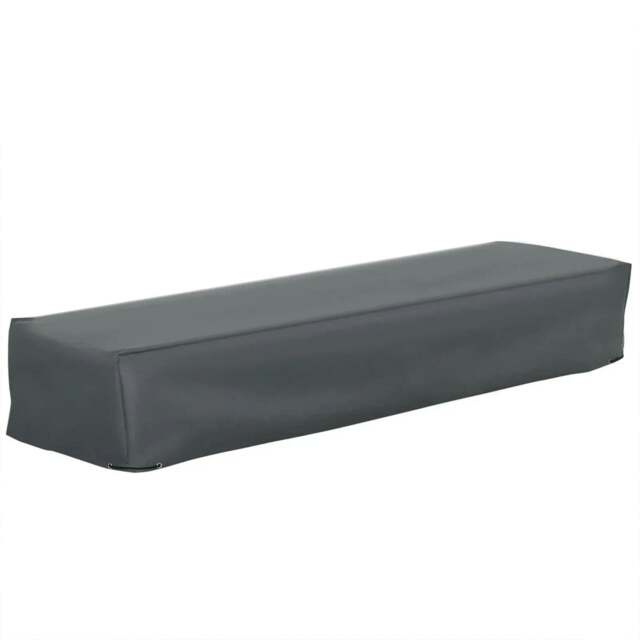 Rackhams 200x73cm Outdoor Garden Rattan Furniture Protective Cover Water UV Resistant Grey - image 1