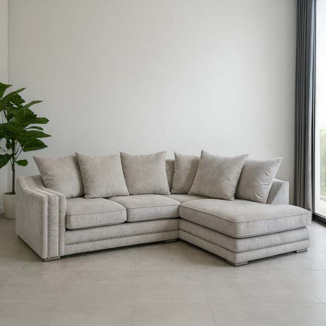 Rackhams Kensington Deluxe Chenille Corner Sofa - Seal - Right Hand Facing - image 1