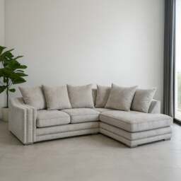 Rackhams Kensington Deluxe Chenille Corner Sofa - Seal - Right Hand Facing - thumbnail 1