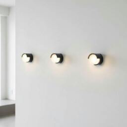 Rackhams 4 Watt Round Black Outside Wall Lamp - thumbnail 4