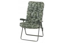 Rackhams Deluxe Garden Recliner Chair with Cushion - Foldable Outdoor Lounger - Red Flower - 99cm x 58cm x 58cm - thumbnail 3