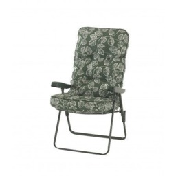 Rackhams Deluxe Garden Recliner Chair with Cushion - Foldable Outdoor Lounger - Red Flower - 99cm x 58cm x 58cm - thumbnail 4