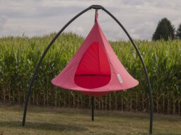 Rackhams Double Cacoon Hanging Chair - Coral Rose - thumbnail 2