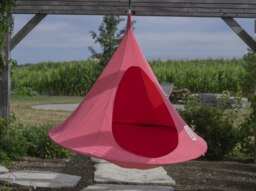 Rackhams Double Cacoon Hanging Chair - Coral Rose - thumbnail 3