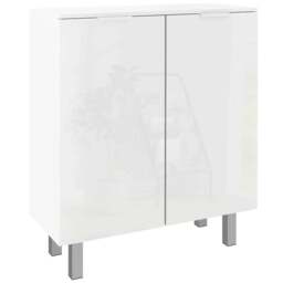Rackhams Five-Shelf Shoe Storage Cupboard - White - thumbnail 1