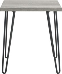 Rackhams Owen Retro End Table in Distressed Grey Oak - Grey - thumbnail 1