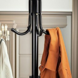 Rackhams Metal Coat Stand With 12 Hooks Black - thumbnail 5