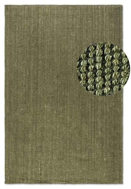 Rackhams Handwoven Jute Green Rug – Natural Colour - 80X150 cm - image 1