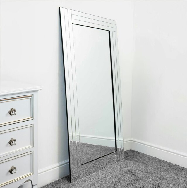 Rackhams Grace Modern Bevelled Full Length Mirror 174cm x 85cm - Clear - image 1