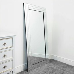 Rackhams Grace Modern Bevelled Full Length Mirror 174cm x 85cm - Clear - thumbnail 1