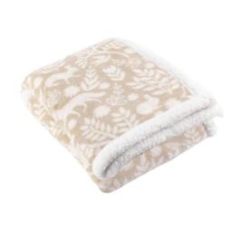 Rackhams Skandi Sherpa Fleece Woodland Throw - Sable - 140cm x 180cm - Sable - 100% Polyester