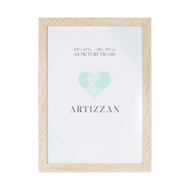Rackhams Modern and Chic Oak Veneer Wood Effect A4 Certificate Frame for Wall or Table - image 1