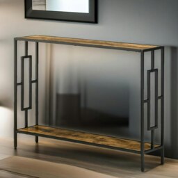 Rackhams 106CM Wide Narrow Console Table Industrial Style - thumbnail 2