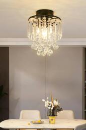 Rackhams Morden Crystal Mount Ceiling Light - Black - One Size - thumbnail 5