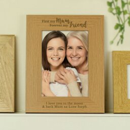 Rackhams Personalised First My Mum Forever My Friend 5x7 Oak Finish Photo Frame - thumbnail 2